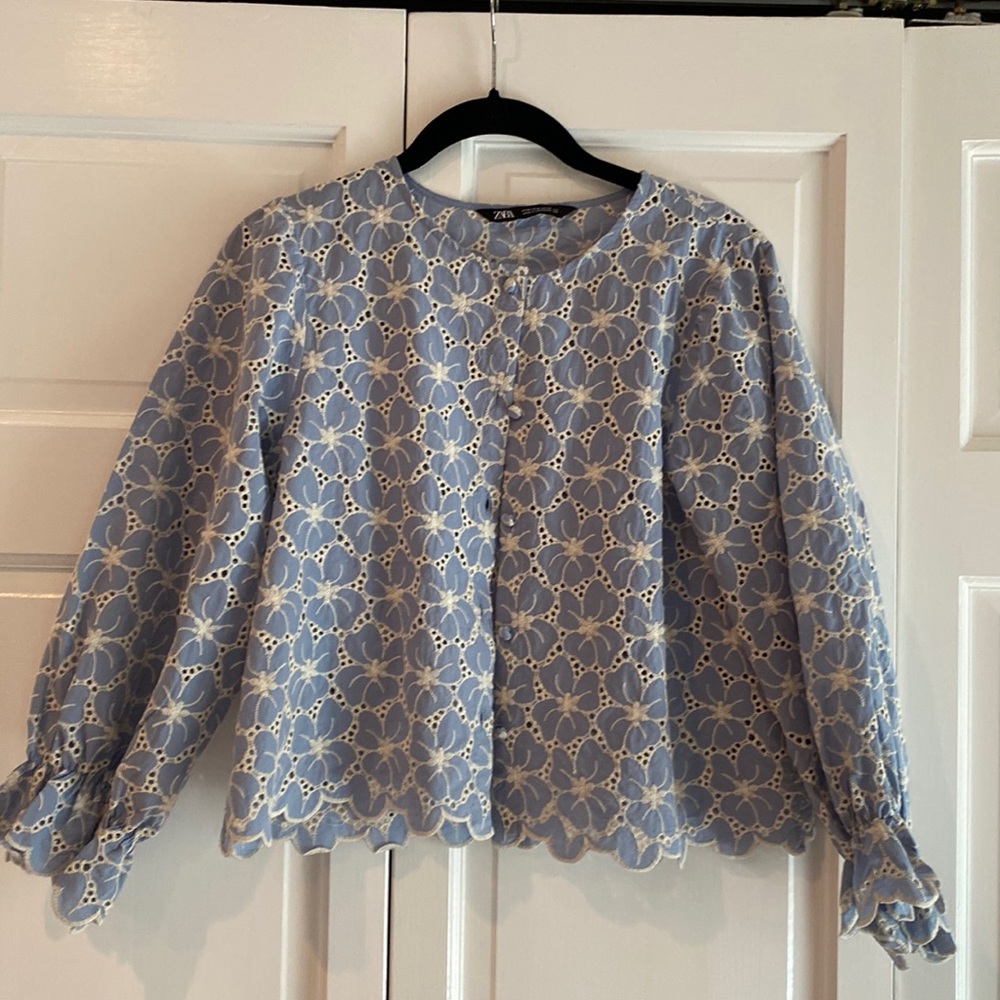 Zara button front short jacket.
